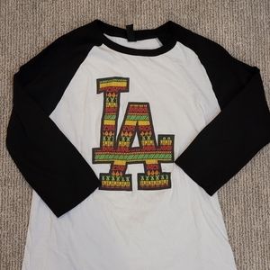 Dodgers LA baseball tee
